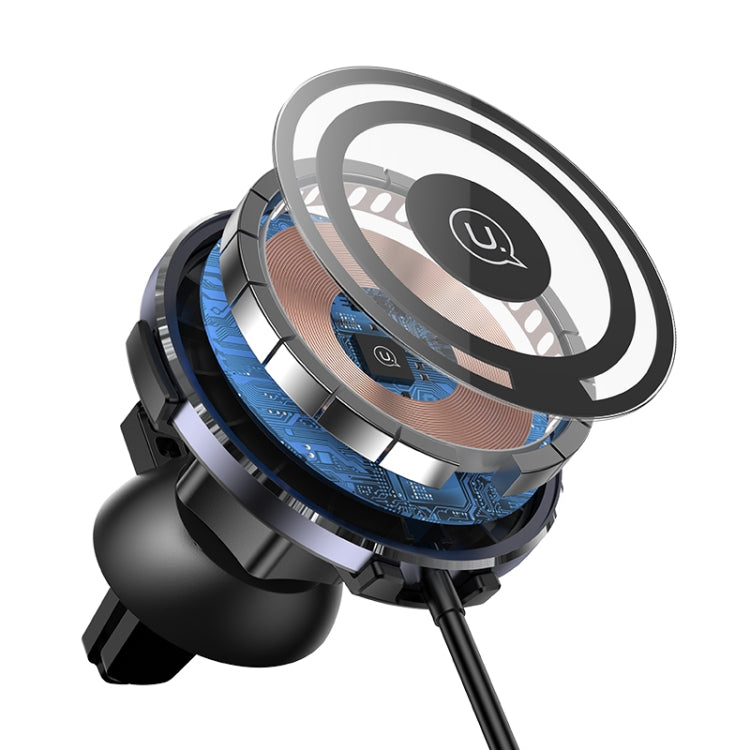 Ultra-slim Magnetic Car Wireless Charger with Cable