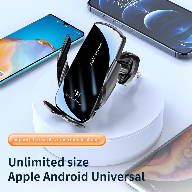 Car 15W Smart Induction Wireless Charger Phone Holder