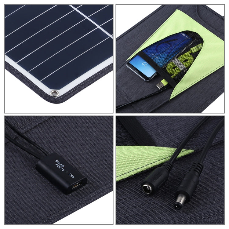 HAWEEL Portable 20W Monocrystalline Silicon Solar Power Panel Charger