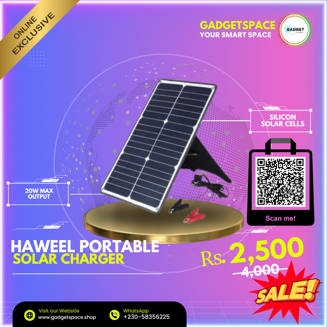 HAWEEL Portable 20W Monocrystalline Silicon Solar Power Panel Charger